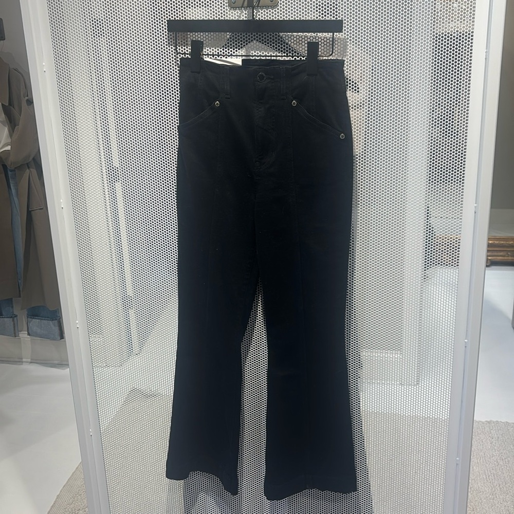 Veronica Beard Carson High Rise Cropped Jeans in Onyx